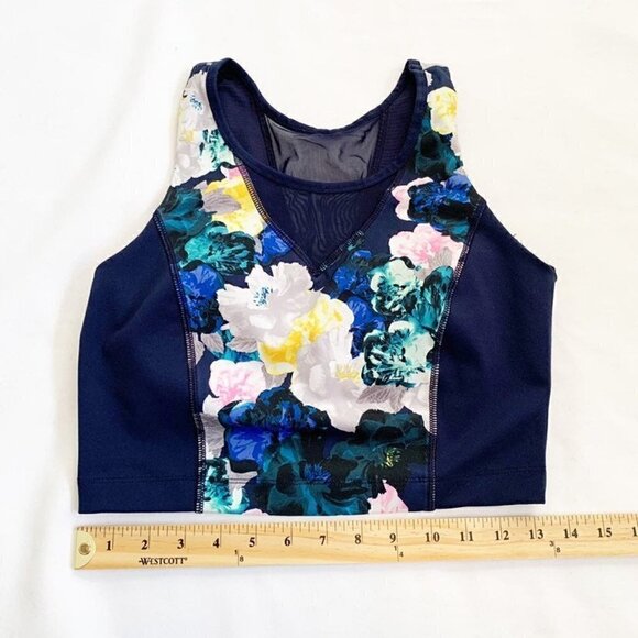 Old Navy Active longline light support floral sports bra - Medium - Picture 3 of 7